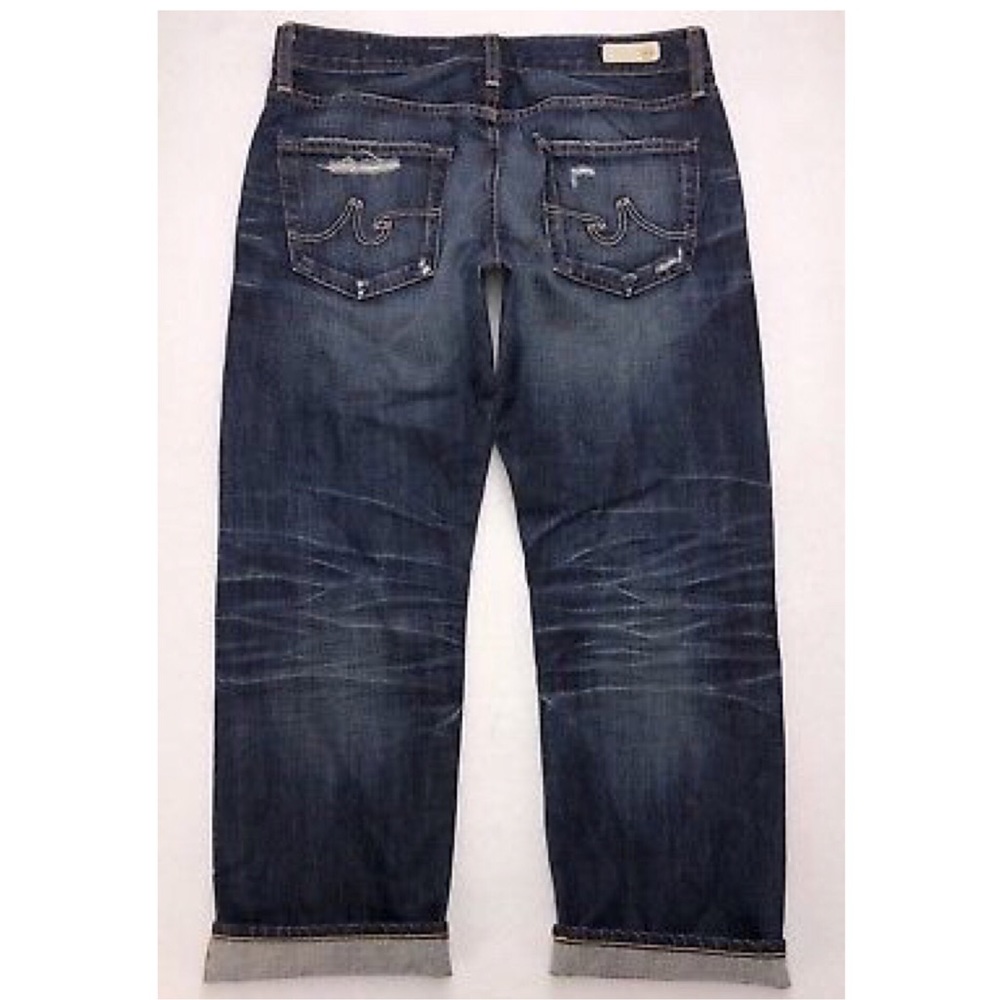 CCO💲⬇️ AG Ex-Boyfriend Crop Destroyed Jeans - Picture 4 of 6